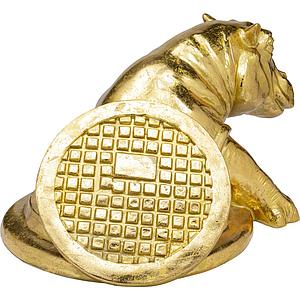 Objet décoratif STRUGGLING RHINO Kare Design doré