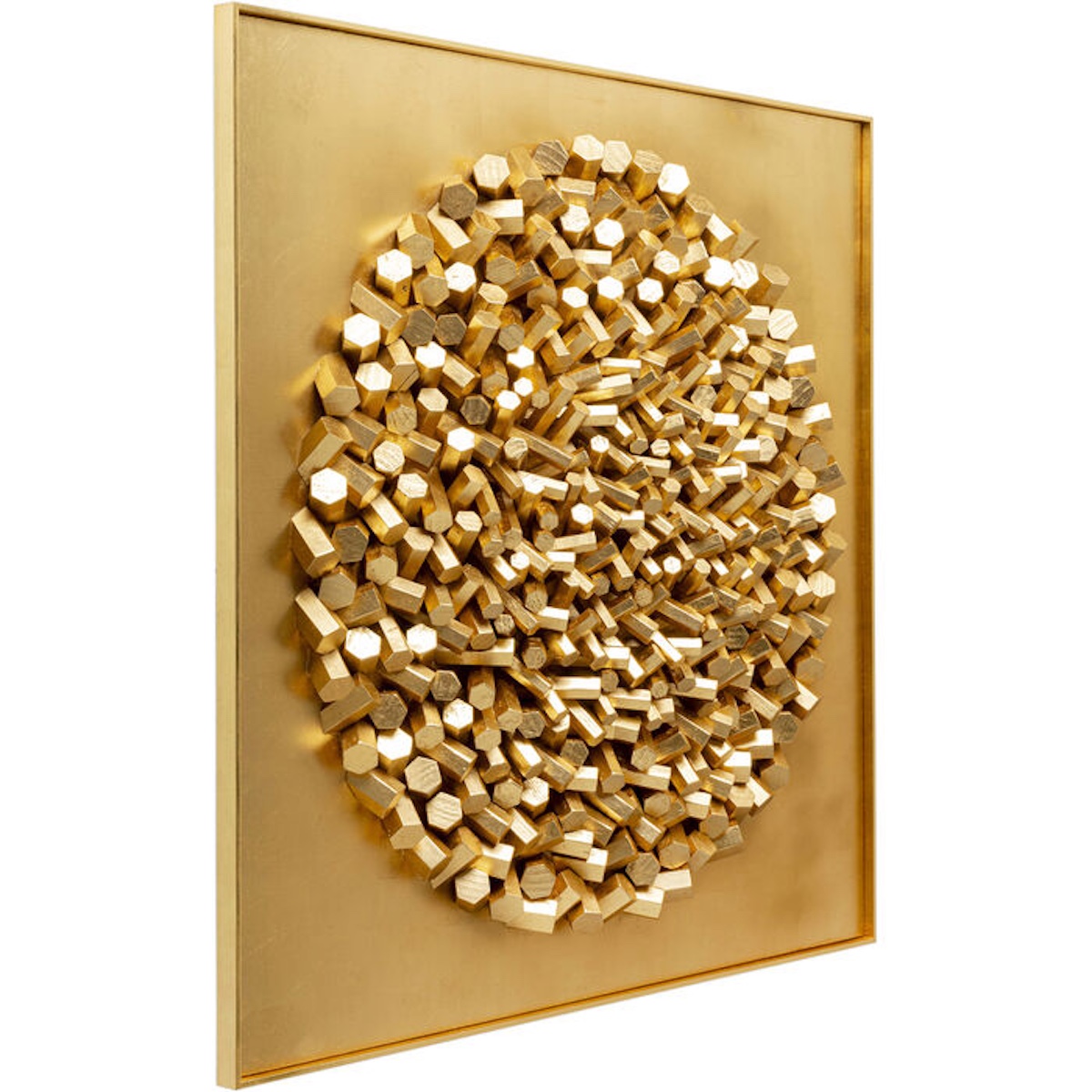 Objet mural 120x120cm MIKADO Kare Design or