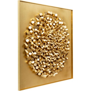 Objet mural 120x120cm MIKADO Kare Design or