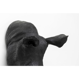 Objet mural RHINO HEAD ANTIQUE Kare Design noir