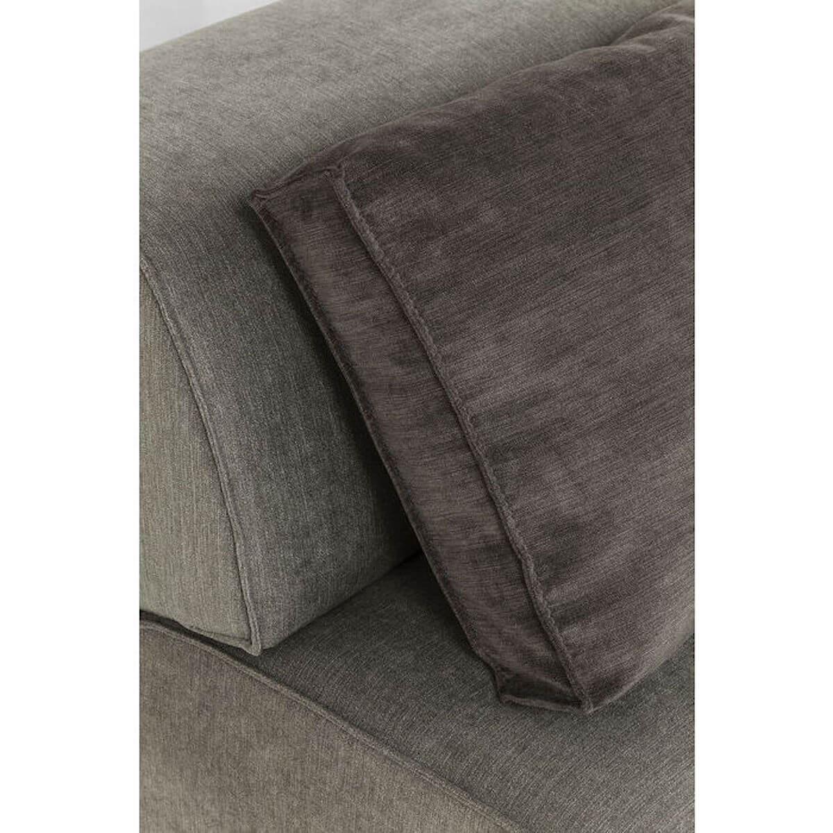 Ottomane semi Infinity chenille gris droite