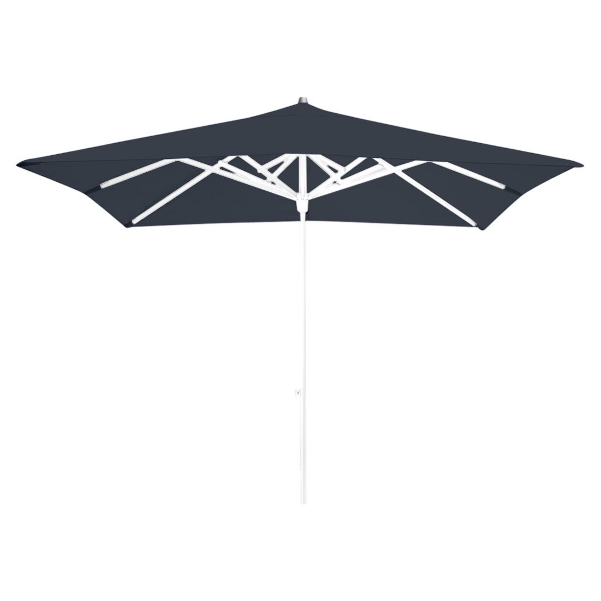 Parasol 250x250cm EASY TRACK Vlaemynck blanc/granit