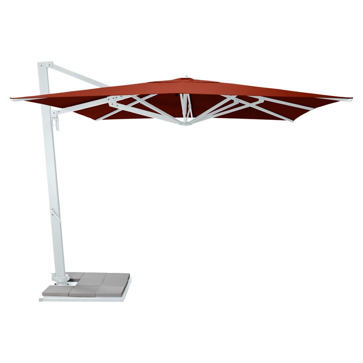 Parasol 300x300cm BOREE Vlaemynck blanc/tomette