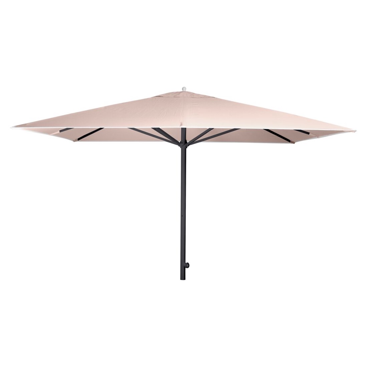 Parasol 330x330cm EASY TRACK Vlaemynck anthracite/quartz