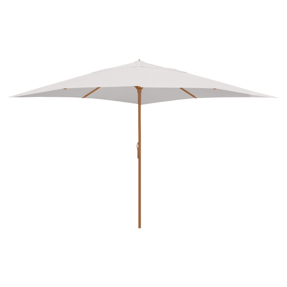 Parasol 400x400cm EASY OPEN Vlaemynck effet bois/écru
