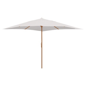 Parasol 400x400cm EASY OPEN Vlaemynck effet bois/écru