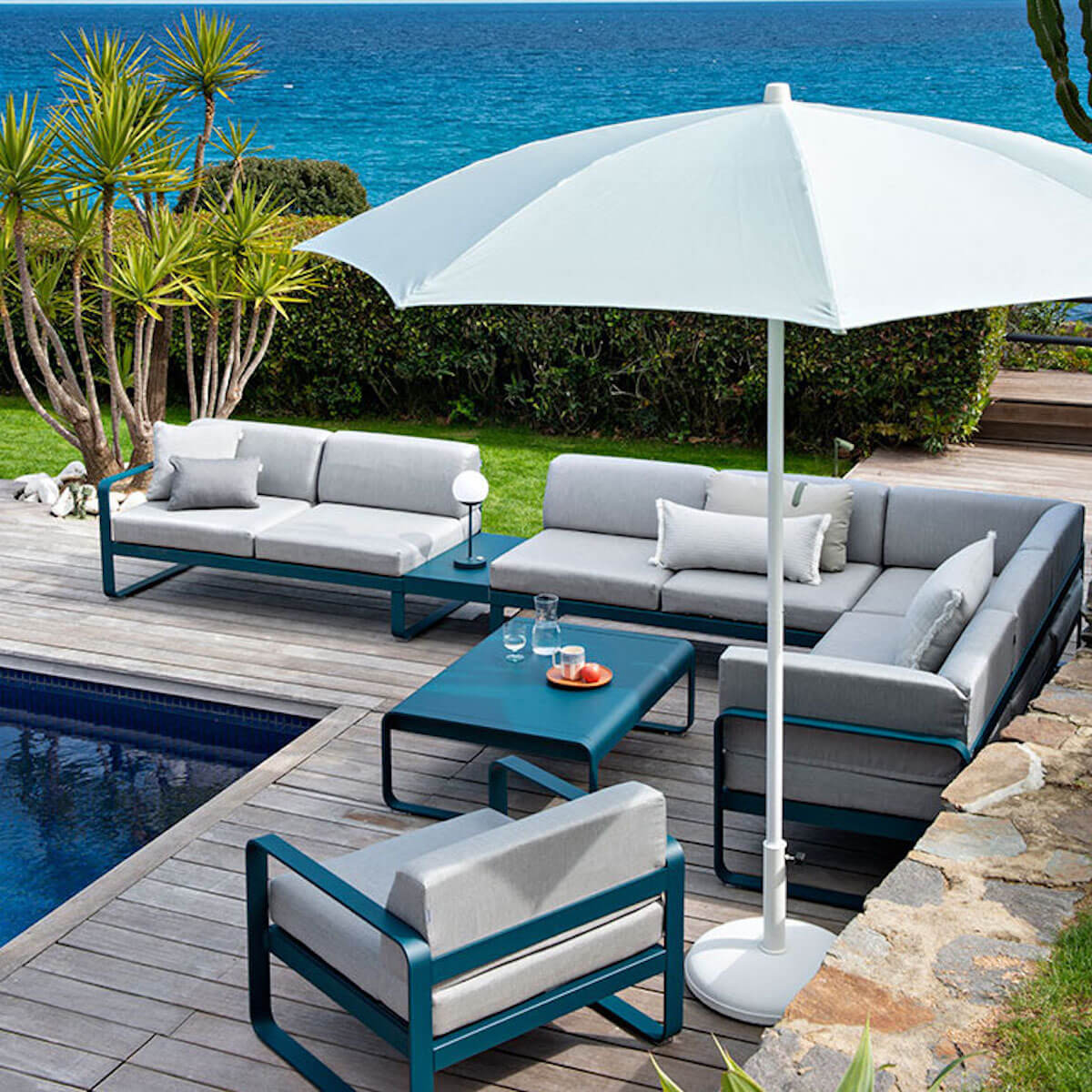 Parasol SHADOO Fermob citron givré