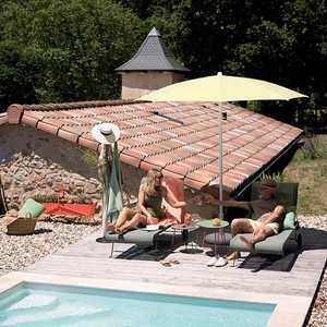 Parasol SHADOO Fermob gris argile