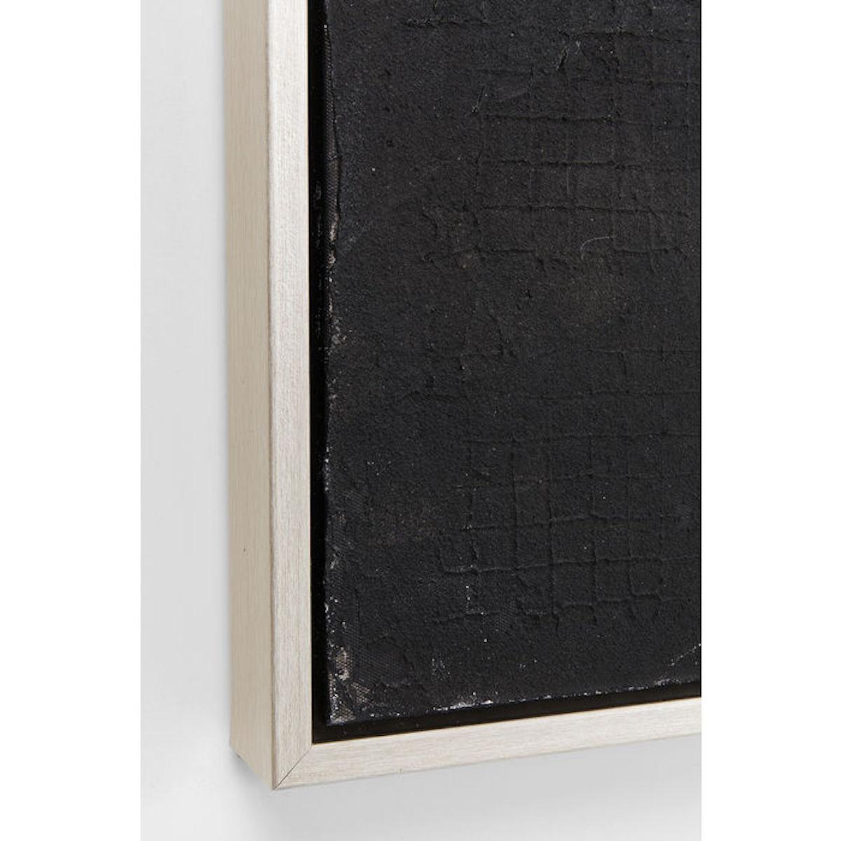 Peinture à l'huie 155x155cm ABSTRACT DEEP Kare Design noir