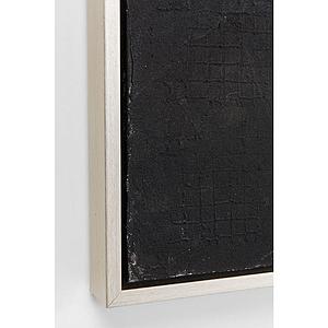 Peinture à l'huie 155x155cm ABSTRACT DEEP Kare Design noir