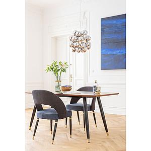 Peinture à l'huie ABSTRACT DEEP Kare Design bleu 155x155cm