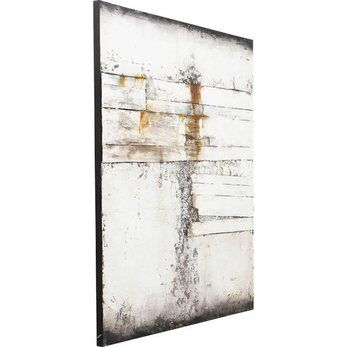 Peinture à l'huile 150x120cm ABSTRACT GREY LINE TWO Kare Design