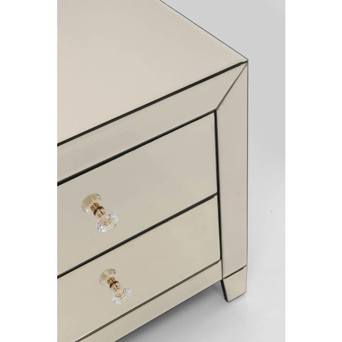 Petite commode 2 tiroirs LUXURY CHAMPAGNE Kare Design