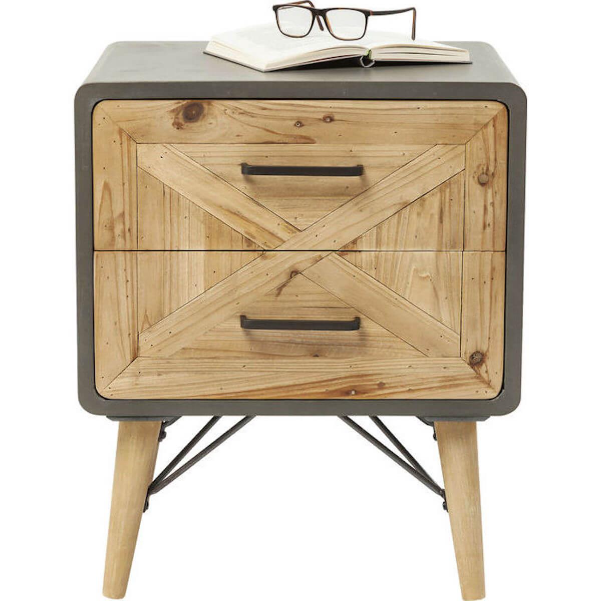 Petite commode 2 tiroirs X FACTORY Kare Design