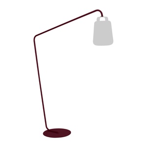 Pied de lampe déporté BALAD Fermob cerise noir