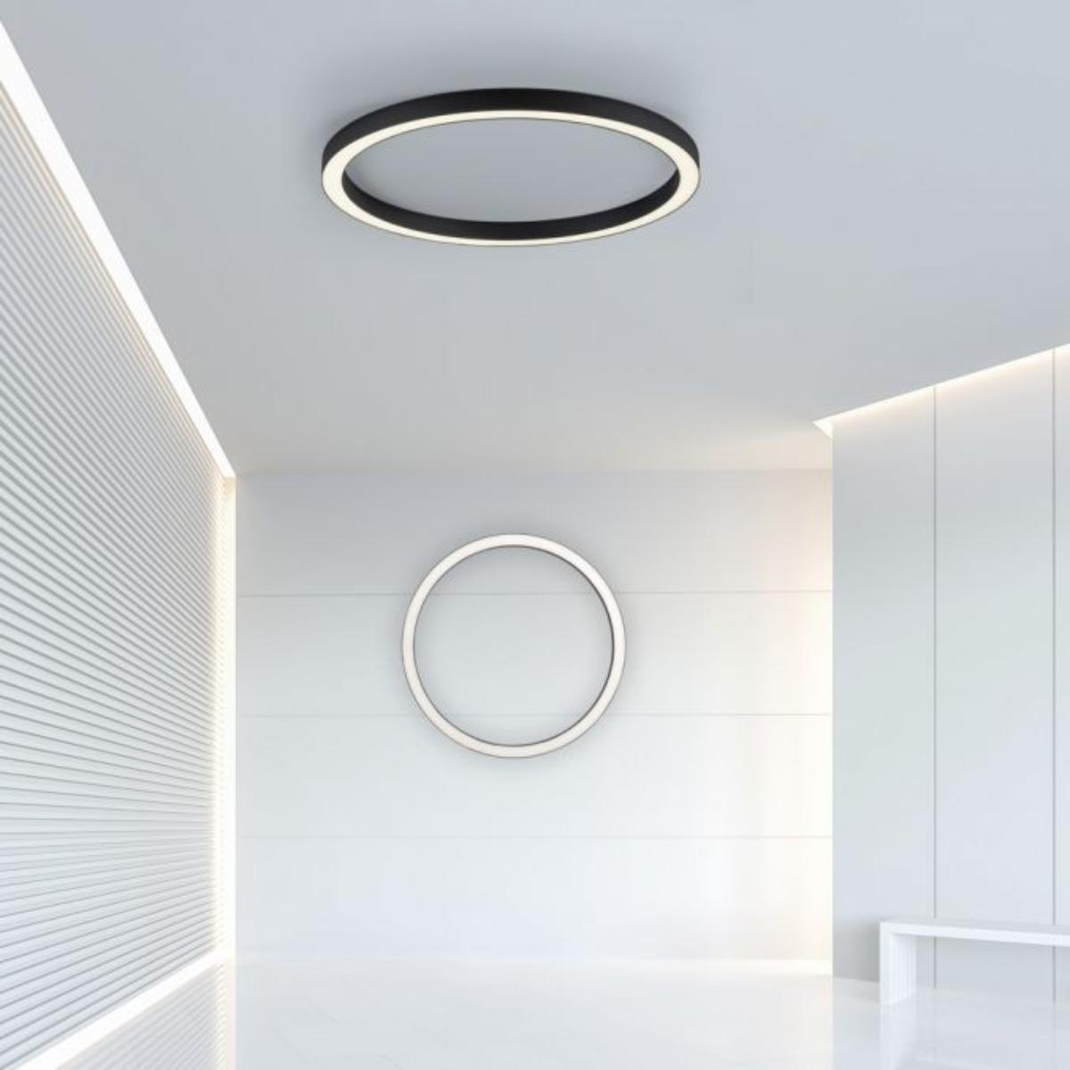 Plafonnier LINES ROUND Neuhaus Pure anthracite Dia70