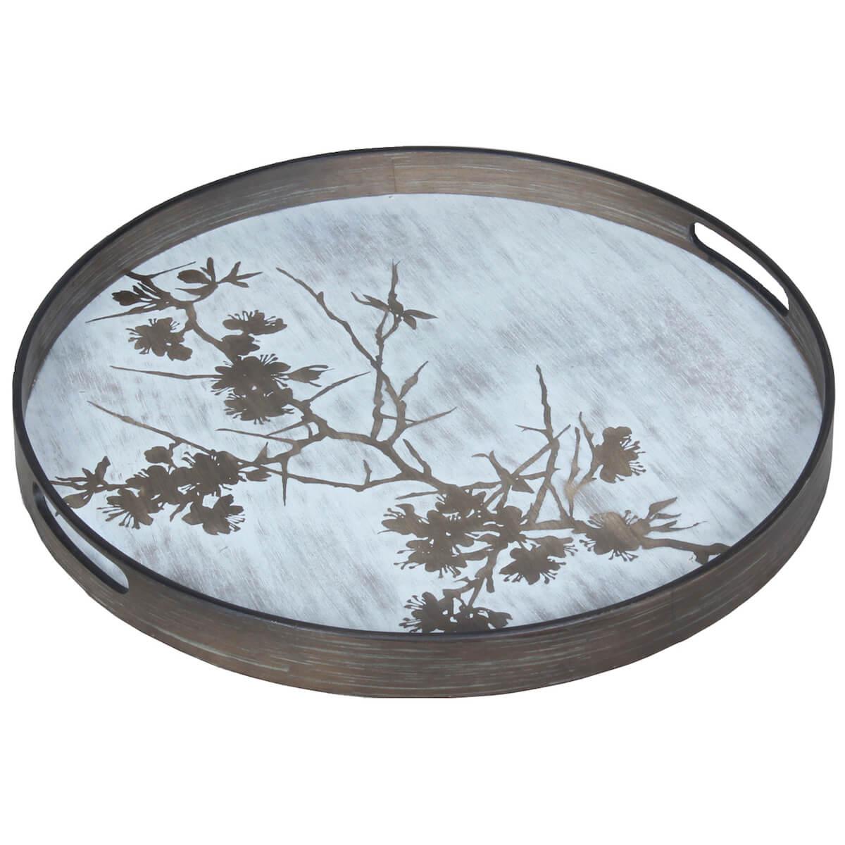 Plateau rond 48cm S CLASSICS Ethnicraft Blossom wooden