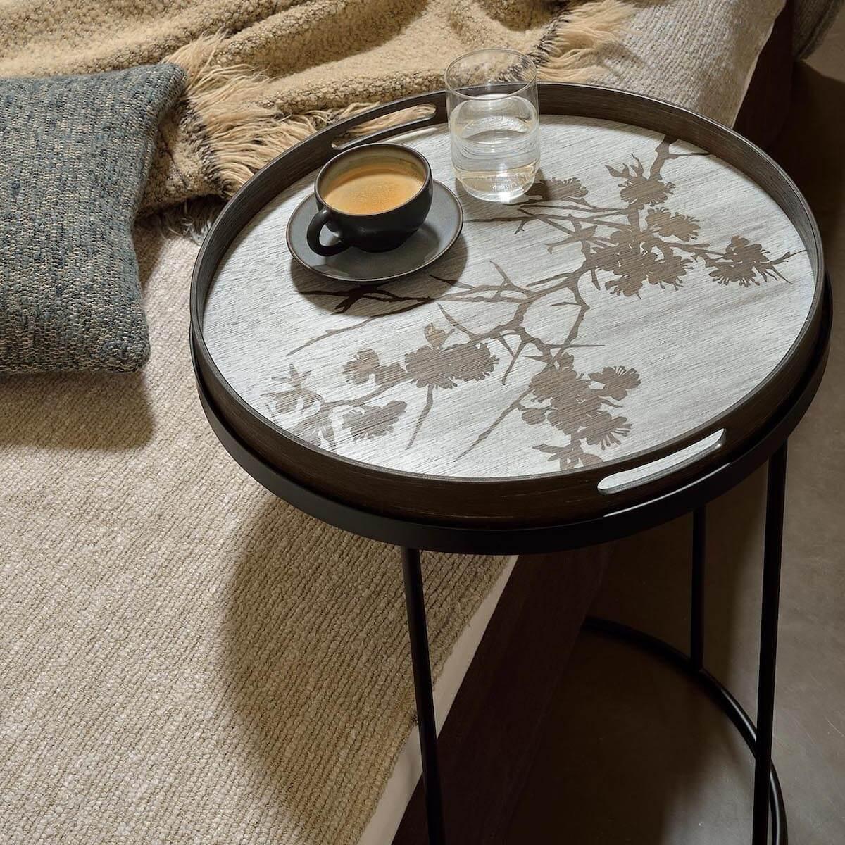 Plateau rond 48cm S CLASSICS Ethnicraft Blossom wooden