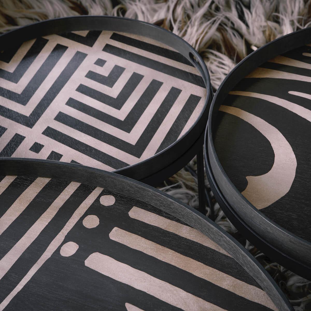 Plateau rond 48cm S CLASSICS Ethnicraft Blossom wooden