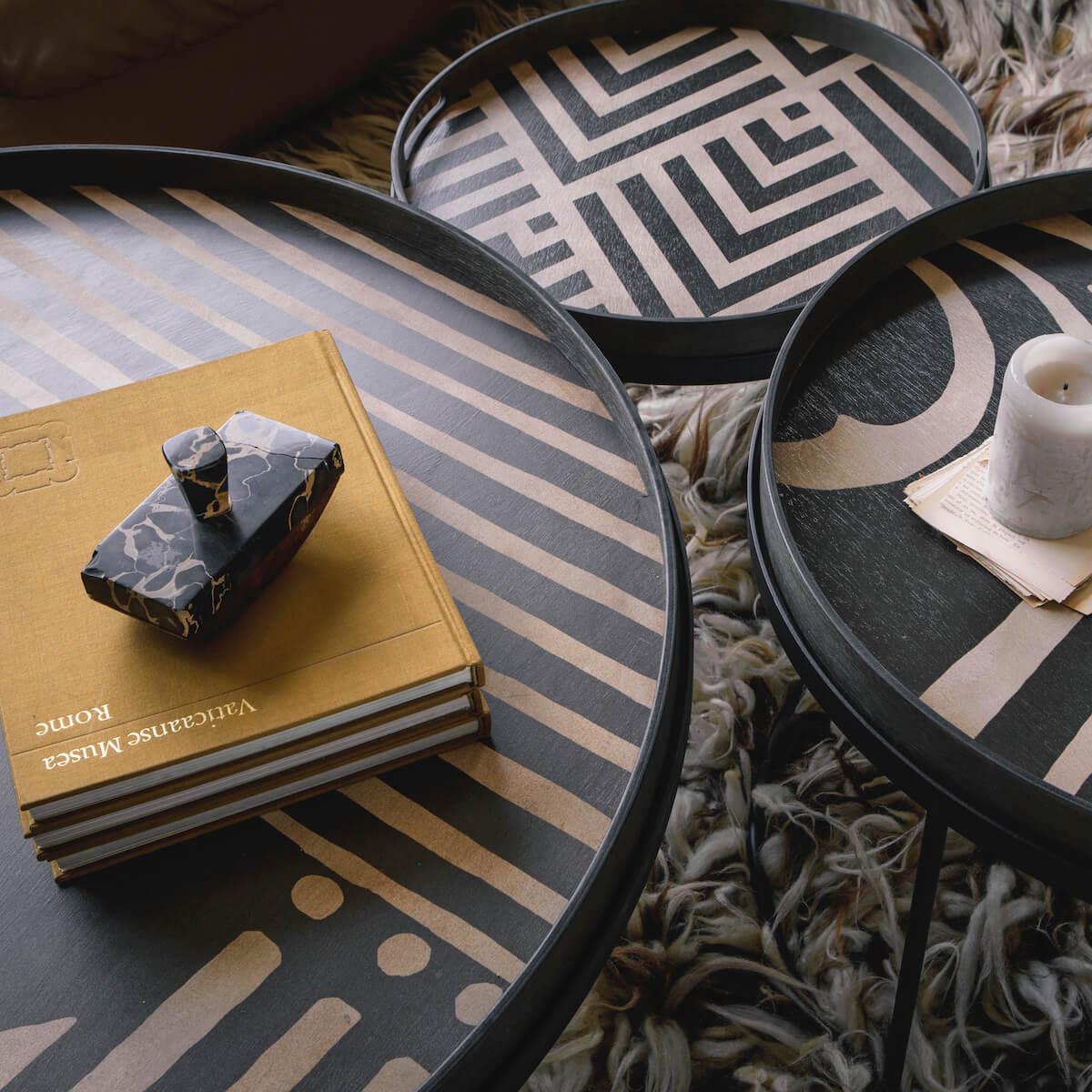 Plateau rond 48cm S CLASSICS Ethnicraft Blossom wooden