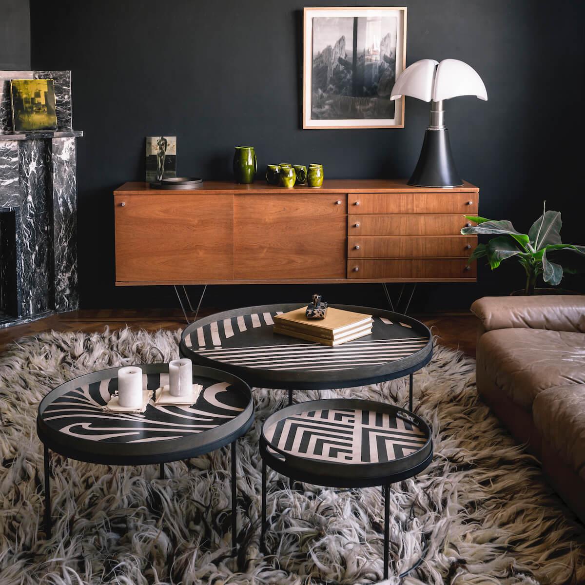 Plateau rond 48cm S CLASSICS Ethnicraft Blossom wooden