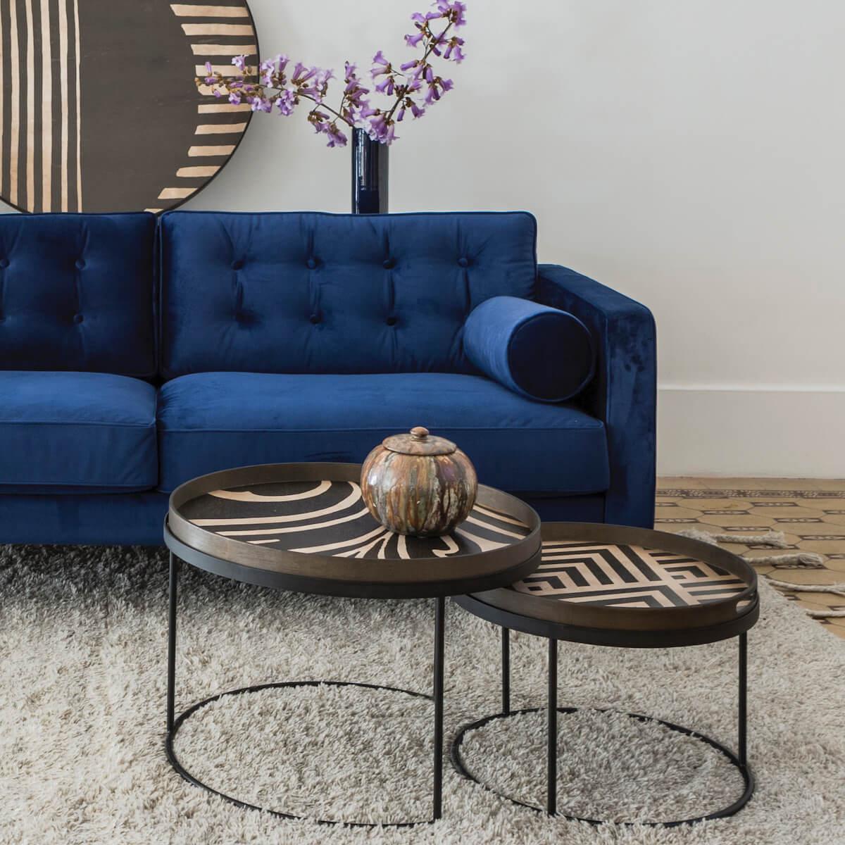 Plateau rond 48cm S CLASSICS Ethnicraft Blossom wooden