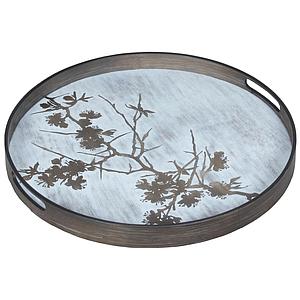 Plateau rond 48cm S CLASSICS Ethnicraft Blossom wooden