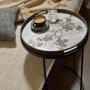 Plateau rond 48cm S CLASSICS Ethnicraft Blossom wooden