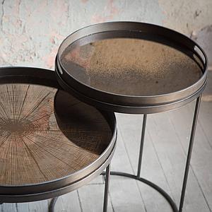 Plateau rond 48cm S CLASSICS Ethnicraft Bronze mirror