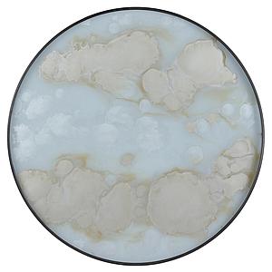 Plateau rond 48cm S CLASSICS Ethnicraft Mist Gold Organic glass