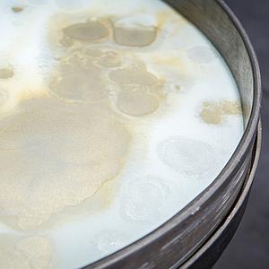 Plateau rond 48cm S CLASSICS Ethnicraft Mist Gold Organic glass