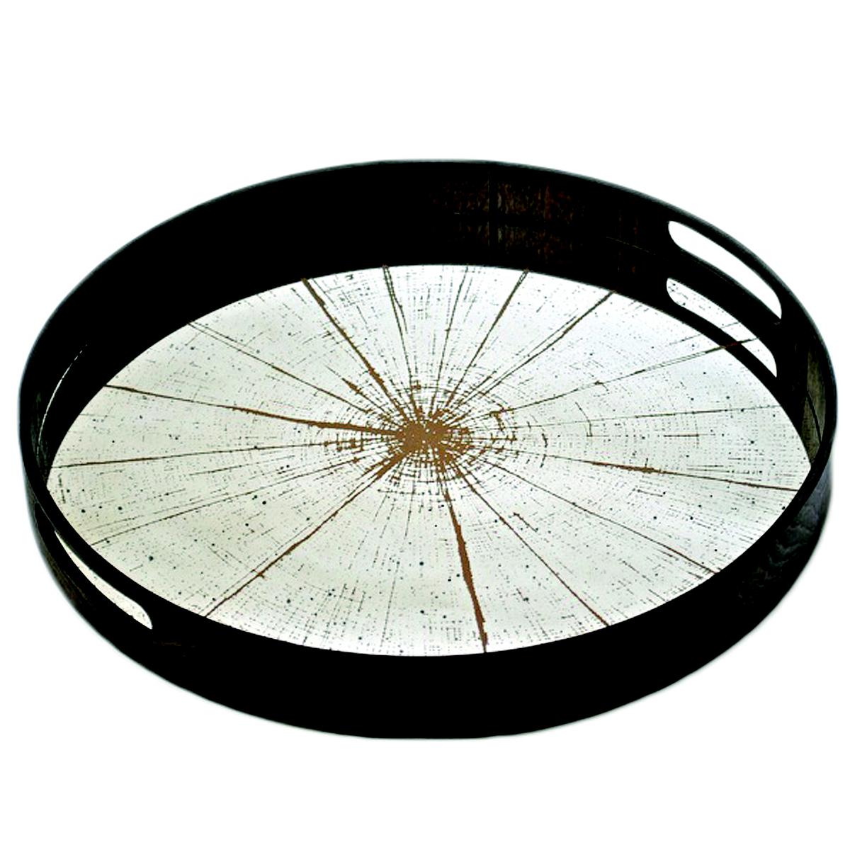 Plateau rond 48cm S CLASSICS Ethnicraft White Slice mirror