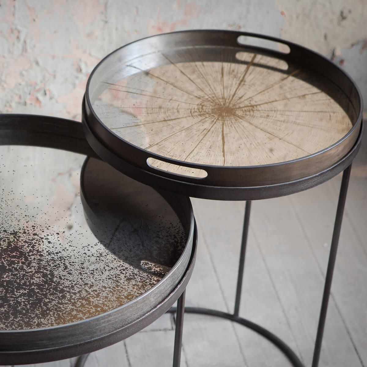 Plateau rond 48cm S CLASSICS Ethnicraft White Slice mirror