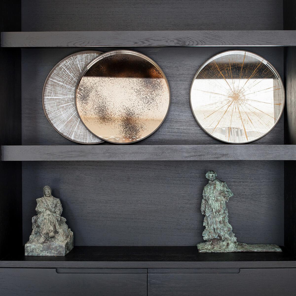 Plateau rond 48cm S CLASSICS Ethnicraft White Slice mirror