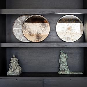 Plateau rond 48cm S CLASSICS Ethnicraft White Slice mirror