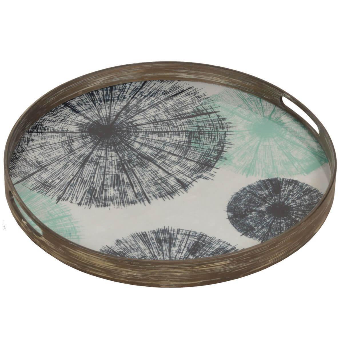 Plateau rond 48cm S OCEAN BLUE Ethnicraft Umbrellas glass