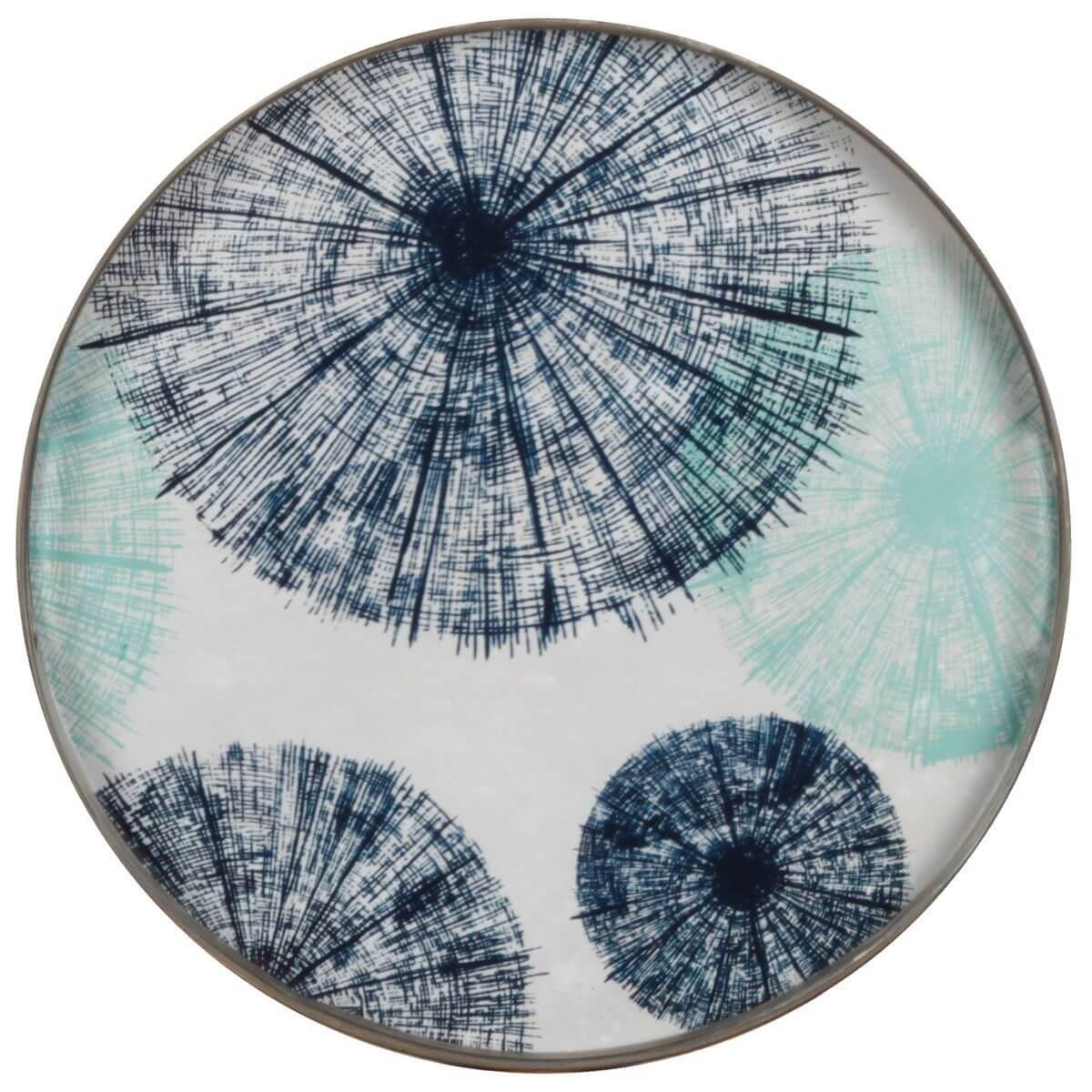 Plateau rond 48cm S OCEAN BLUE Ethnicraft Umbrellas glass