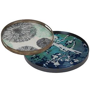 Plateau rond 48cm S OCEAN BLUE Ethnicraft Umbrellas glass