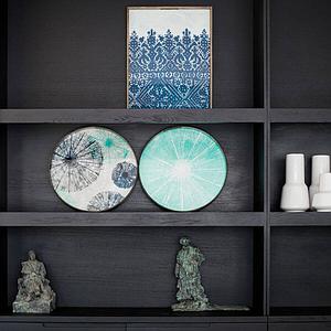 Plateau rond 48cm S OCEAN BLUE Ethnicraft Umbrellas glass