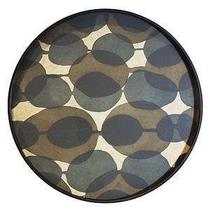 Plateau rond 48cm S TRANSLUCENT SILHOUETTES Ethnicraft Connected Dots glass