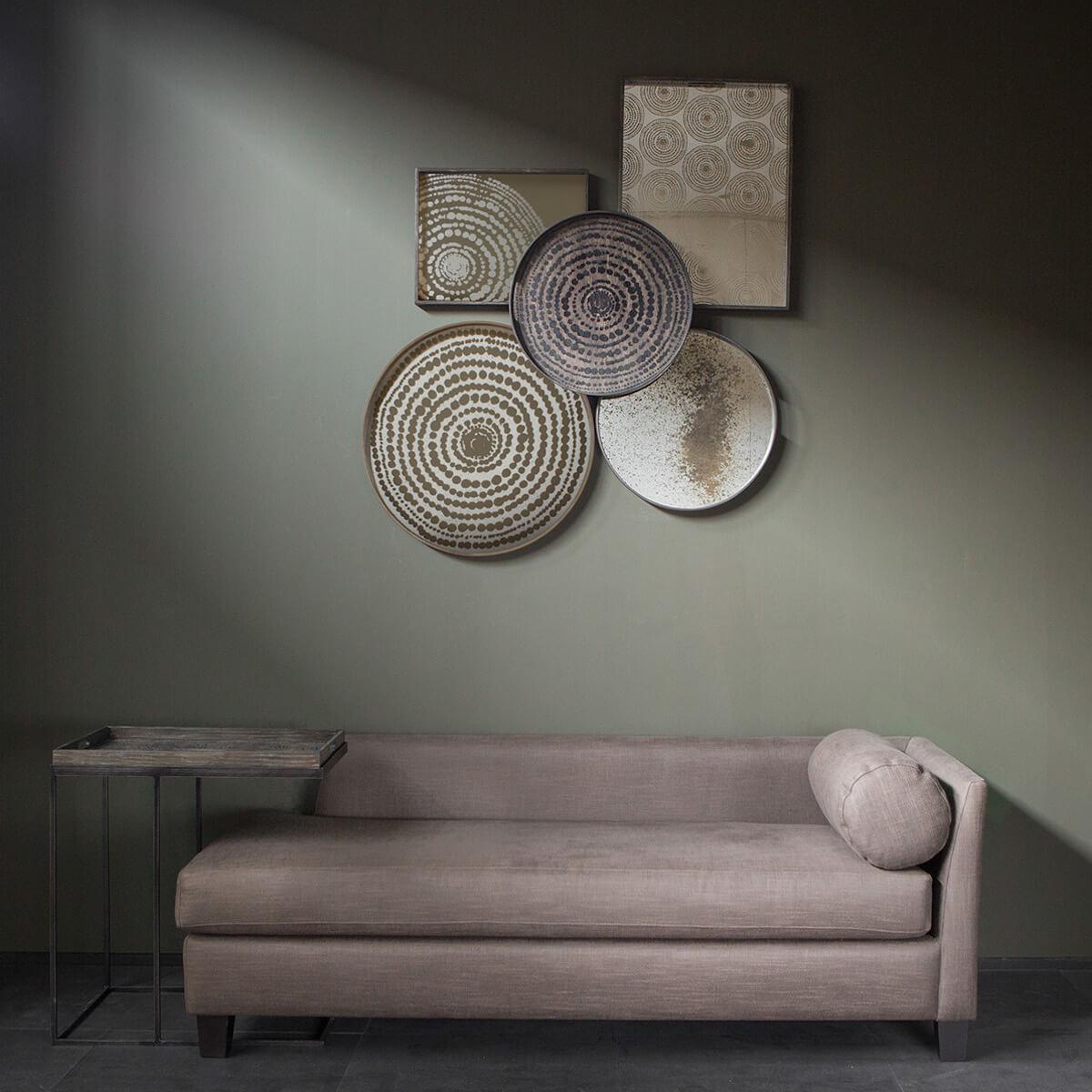 Plateau rond 48cm S TRIBAL QUEST Ethnicraft Black Beads wooden