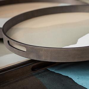 Plateau rond 48cm S WABI SABI Ethnicraft sand glass