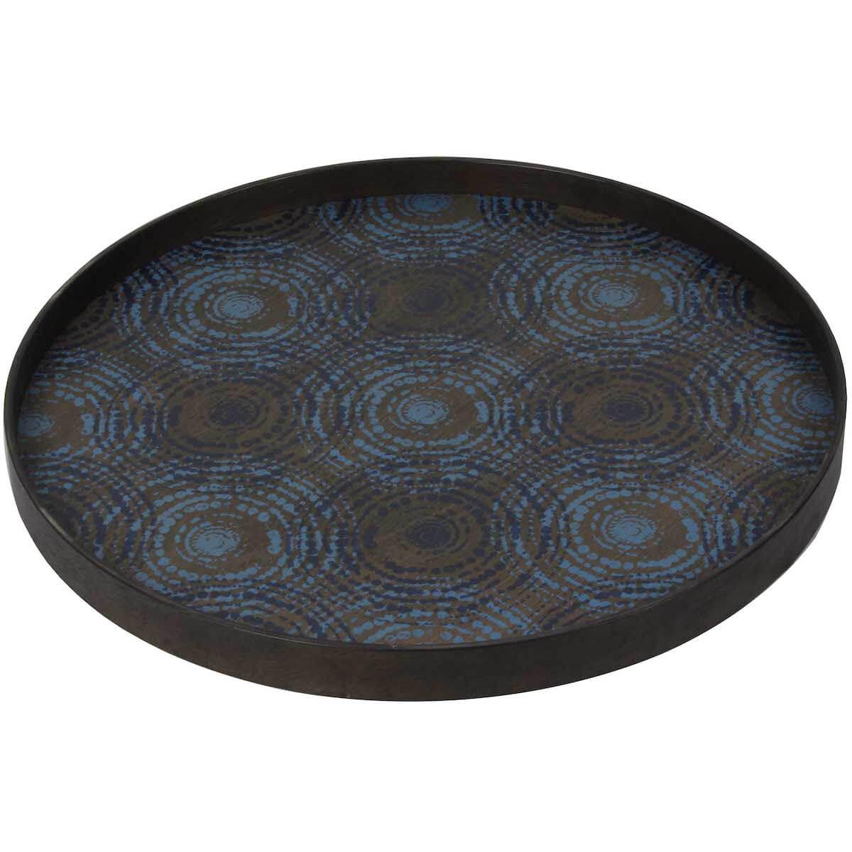 Plateau rond 61cm L TRIBAL QUEST Ethnicraft Seaside Beads wooden