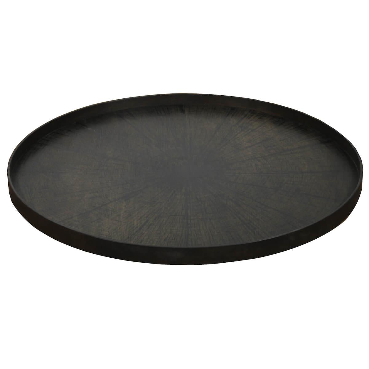 Plateau rond 92cm XL CLASSICS Ethnicraft Black Slice wooden
