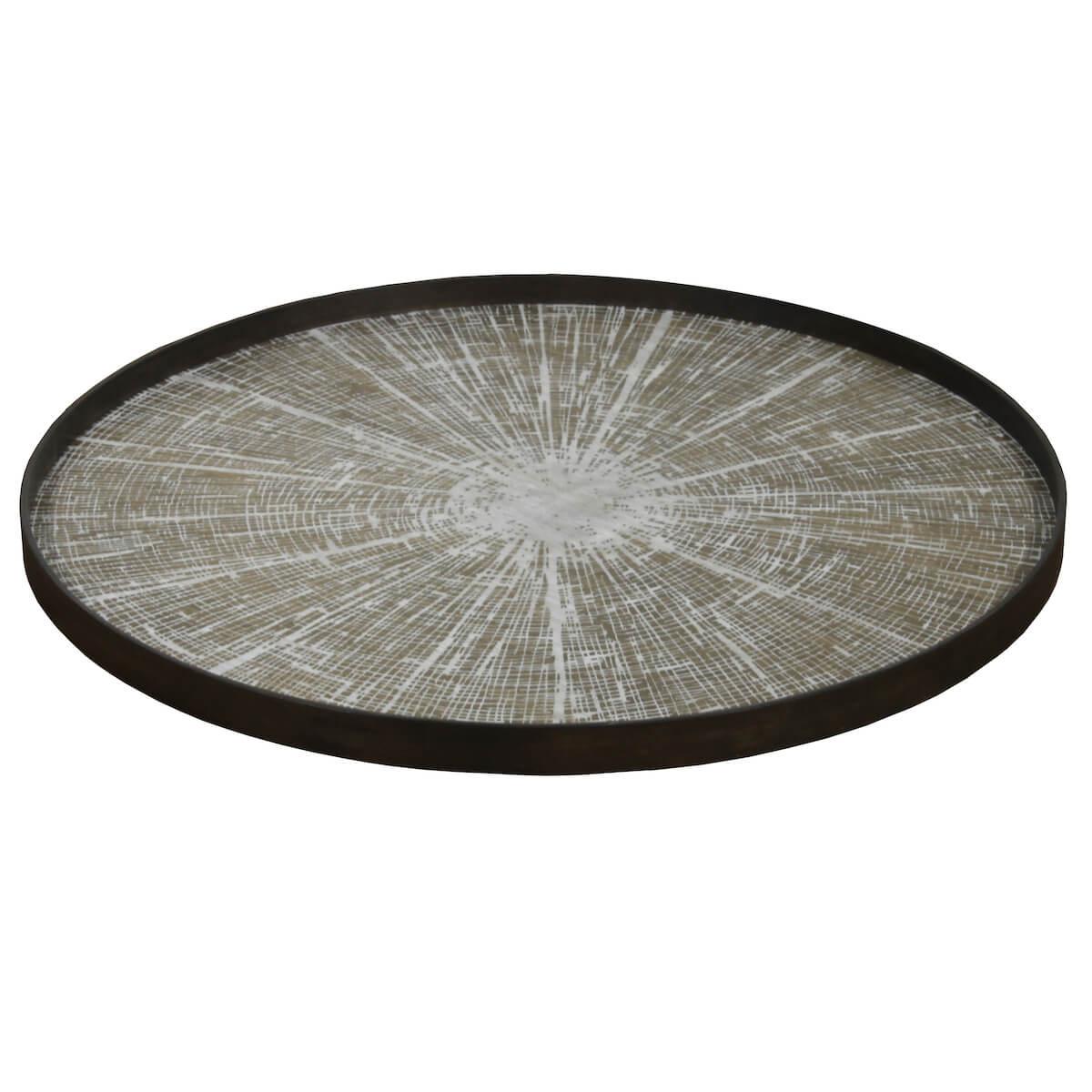 Plateau rond 92cm XL CLASSICS Ethnicraft White Slice wooden