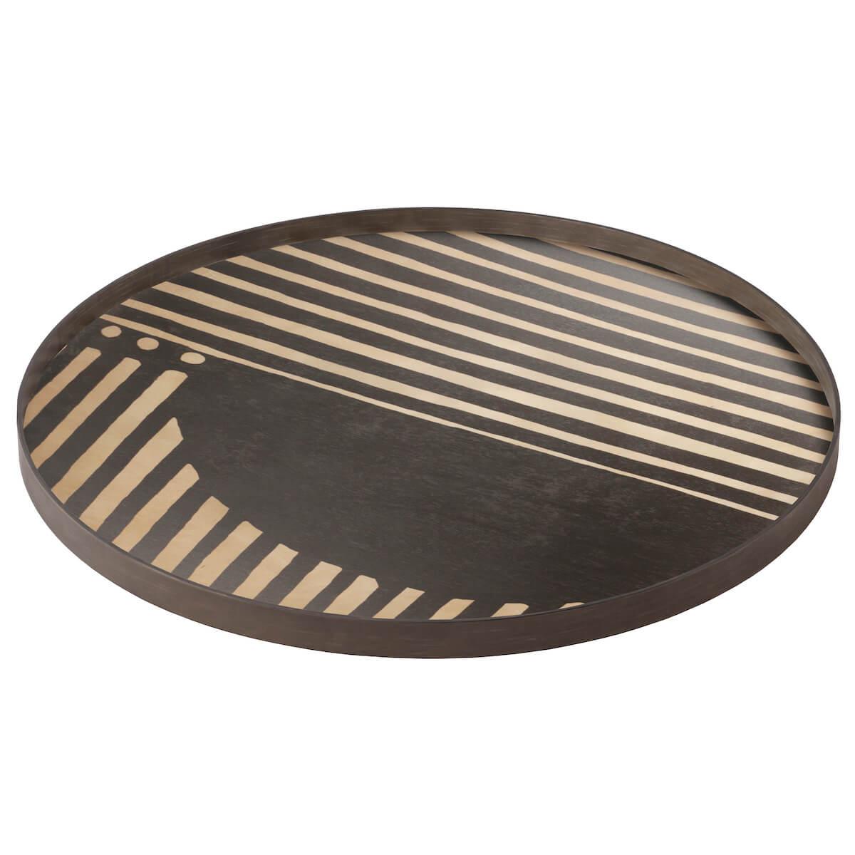 Plateau rond 92cm XL URBAN GEOMETRY Ethnicraft Asymmetric Dot wooden