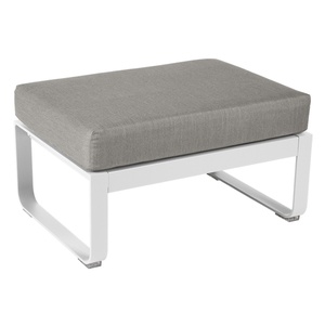 Pouf BELLEVIE Fermob blanc coton-taupe grisé