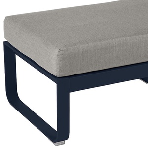 Pouf BELLEVIE Fermob bleu abysse-taupe grisé