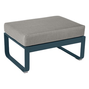 Pouf BELLEVIE Fermob bleu acapulco-taupe grisé
