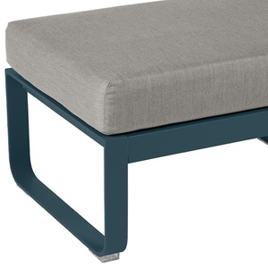Pouf BELLEVIE Fermob bleu acapulco-taupe grisé